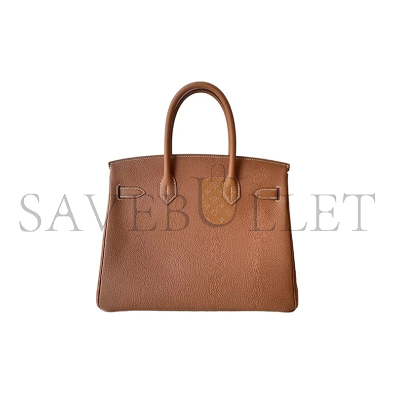 H**me5 birkin 30 togo brown palladium hardware h030520ck37 (30*22*16cm)